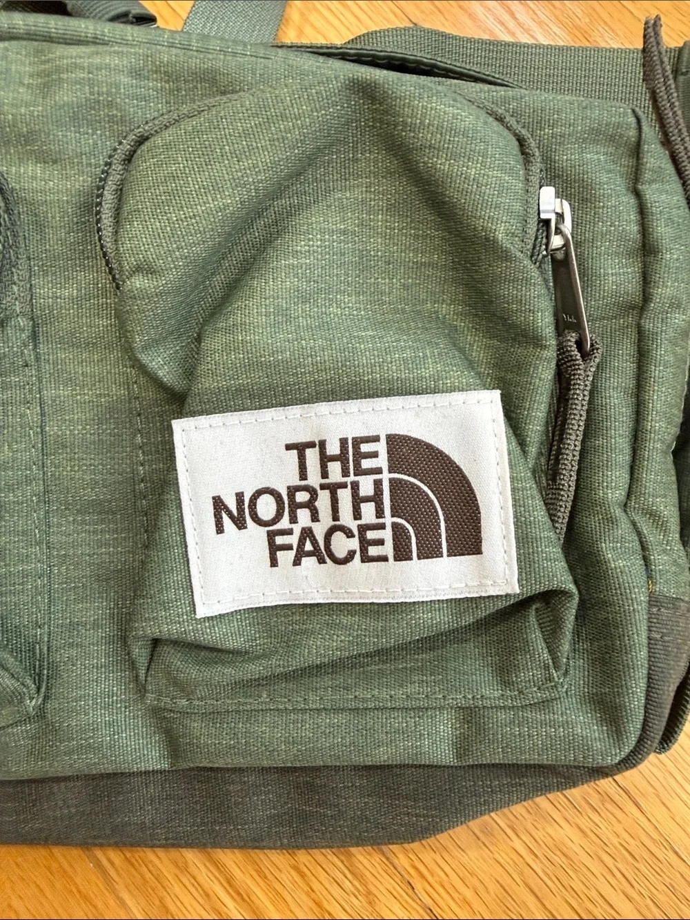 The North Face Olive Green Belt Bag with Front Pockets